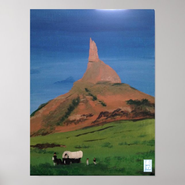 Chimney Rock Nebraska Poster (Devant)