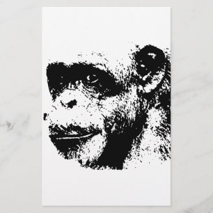 Chimpanzé noir et blanc