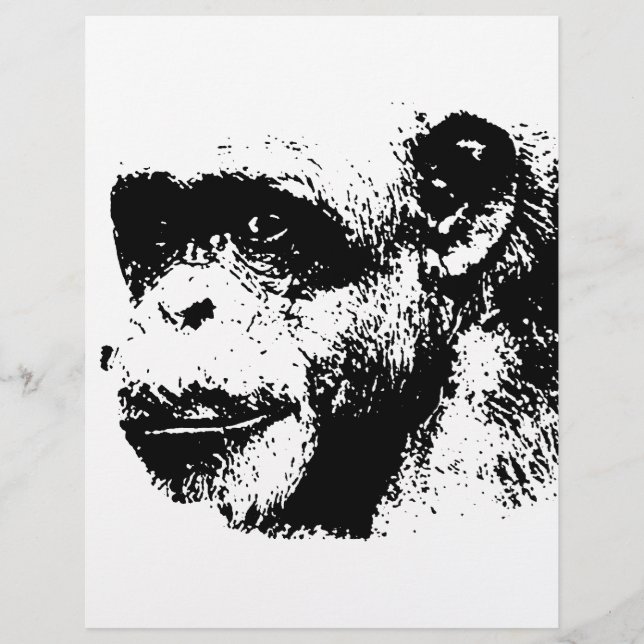 Chimpanzé noir et blanc (Devant)