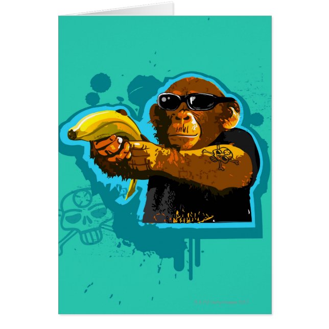 Chimpanzé tenant une banane (Devant)