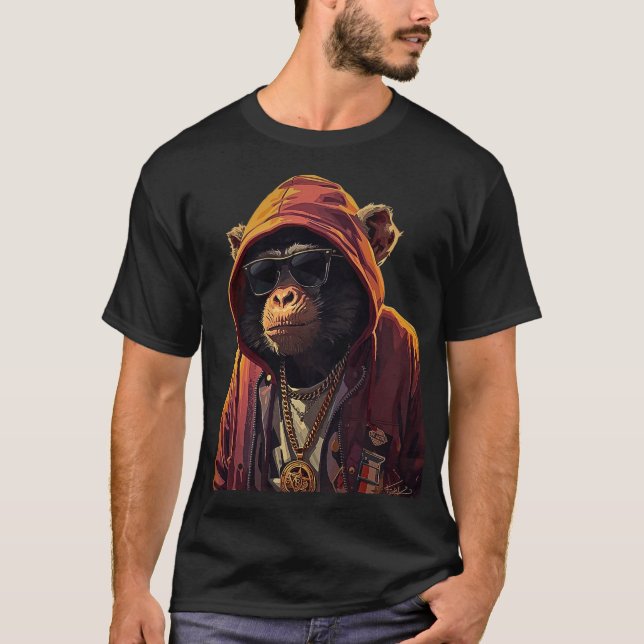 Chimpanzé Urbain – Chimpanzé Cool avec Sweat à Cap (Devant)