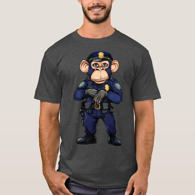 Chimpanzee police monkey - chimpanzee T-Shirt (Devant)
