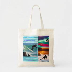 Chimpanzés Surf Photo Collage, Sac fourre-tout Bud