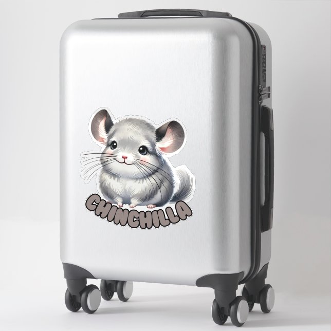 CHINCHILLA - STICKER DE NURSERY (Sur valise)