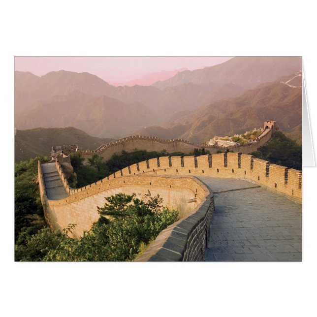 Chine, comté de Huairou, Coucher de soleil sur le (Devant horizontal)