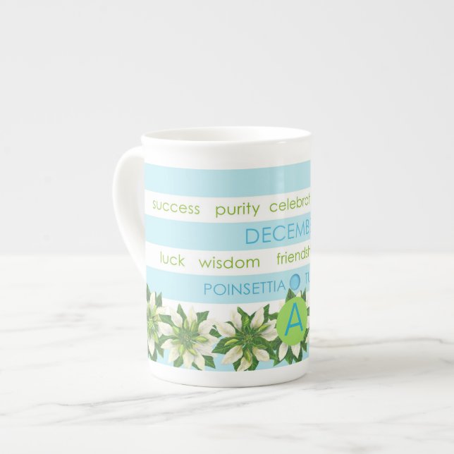 Chine des fleurs de naissance et de Gem Strig Mug  (Devant gauche)