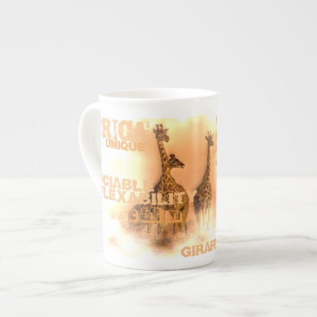 Chine osseuse Giraffes Mug (Devant gauche)