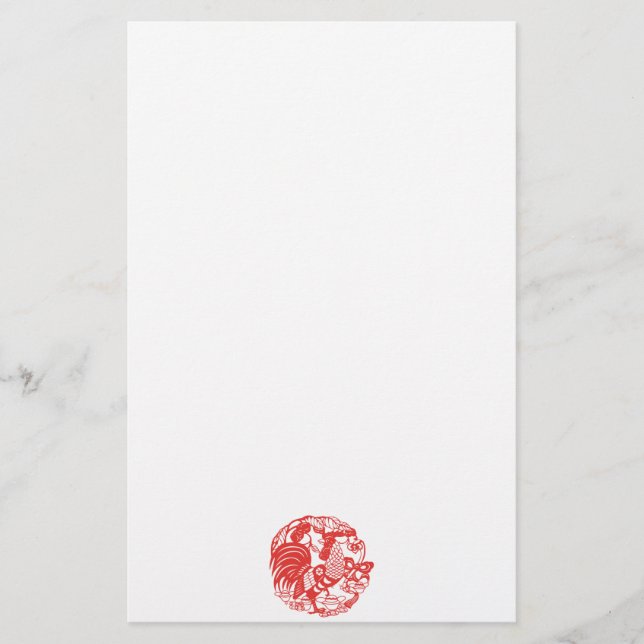 Chine Papercut Rooster Année 2017 papeterie (Devant)