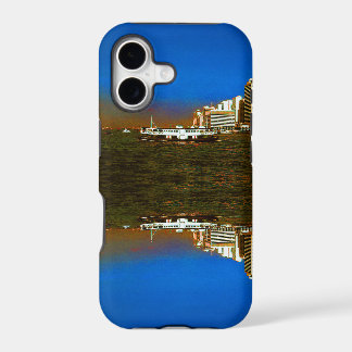 Chine vintage Hong Kong bateau gratte-ciel mer