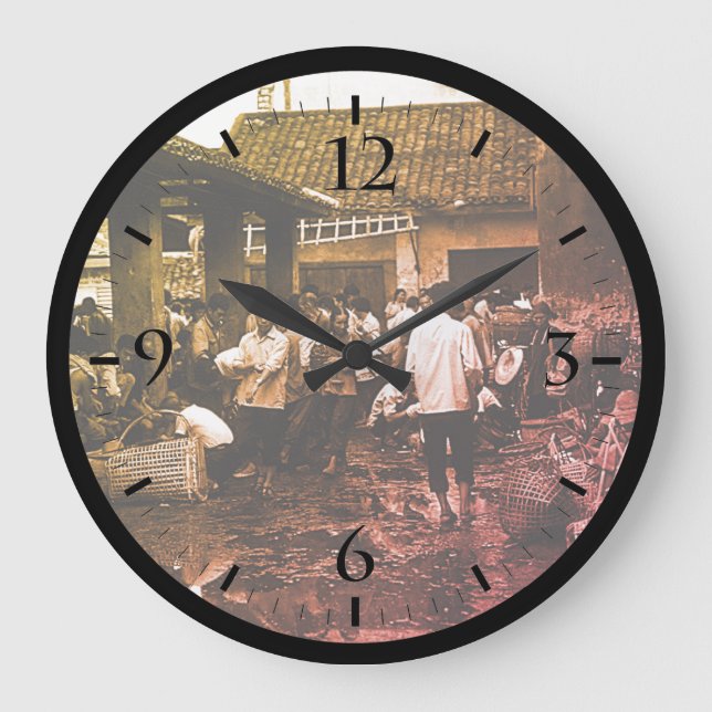 Chine vintage Marché Changsha Grande horloge (Recto)