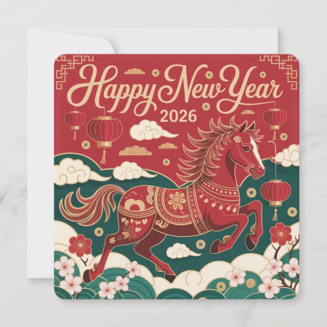 Chinese New Year 2026 Red Fire Horse  (Devant)