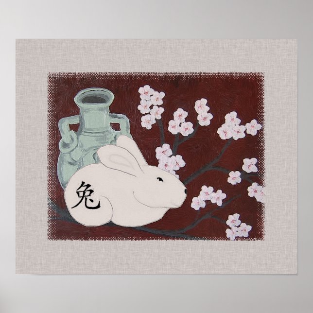 Chinese Year of the Rabbit Poster Print (Devant)