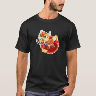 Chinois Lion Danse Nouvel An Tshirt Barongsai