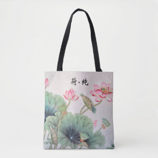Chinois Lotus peignant le sac de Tole