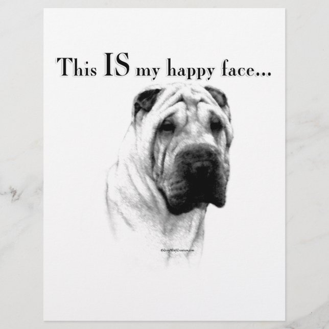 Chinois Shar Pei Joyeux Visage (Devant)