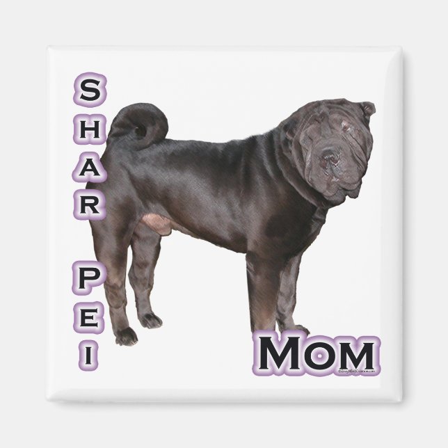 Chinois Shar-Pei Maman 4 - Magnet (Devant)