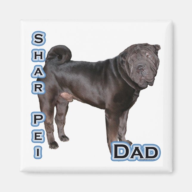 Chinois Shar-Pei Papa 4 - Aimant (Devant)