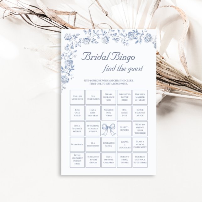 Chinoiserie Bridal Bingo Trouvez Le Jeu D'Invité (Créateur téléchargé)