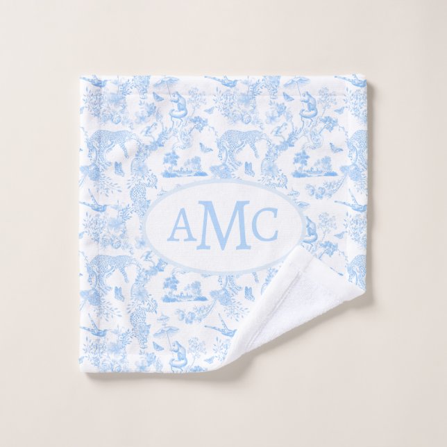 Chinoiserie de la Jungle de Preppy Monogramme en b (Gant de toilette)