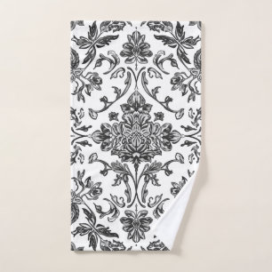 Chinoiserie Florale Aquarelle Noir & Blanc