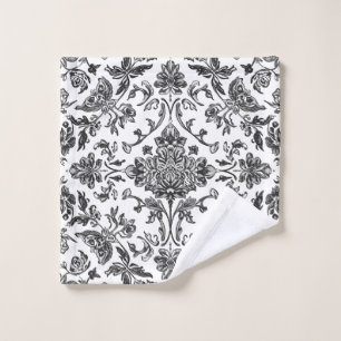 Chinoiserie Florale Noir & Blanc Aquarelle