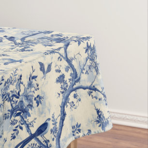 Chinoiserie Harmonie : Nappe d'oiseaux et d'arbres