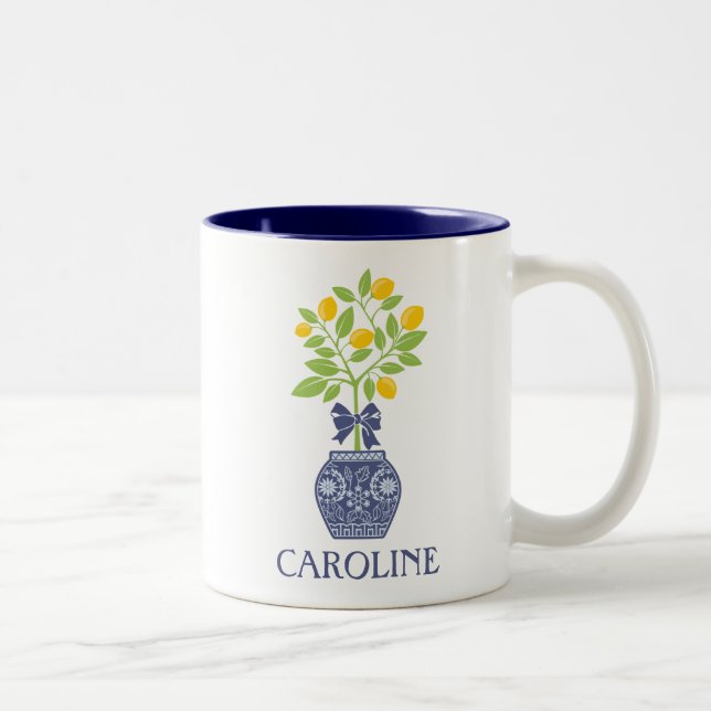 Chinoiserie Lemon Tree Mug personnalisée (Droit)