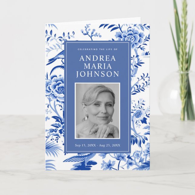 Chinoiserie Ordre De Service Funéraire Programme (Devant)