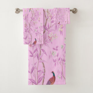 Chinoiserie rose 3 pièces Luxe