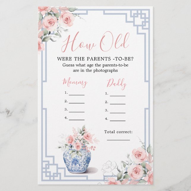 Chinoiserie rose pâle Ginger Jar Comment vieux par (Devant)