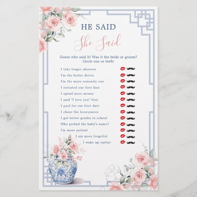 Chinoiserie Rose Vive Ginger Jar Il Dit Qu'Elle A  (Devant)