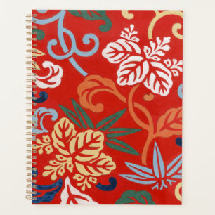 Chinoiserie Rouge Floral Hawaïen Kimono Japonais
