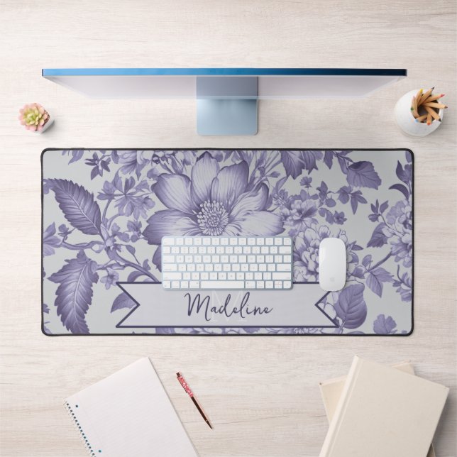 Chinoiserie Vintage violet Floral (Bureau 1)