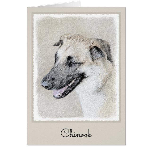Chinook (oreilles d'hélicoptère) Peinture - Chien  (Devant)