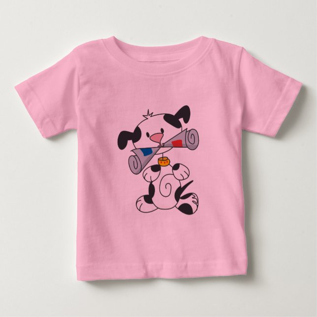 Chiot avec le T-shirts et les cadeaux de journal (Devant)