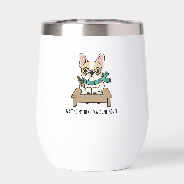Chiot Bouledogue Français Blanc Création Littérair (Arrière)