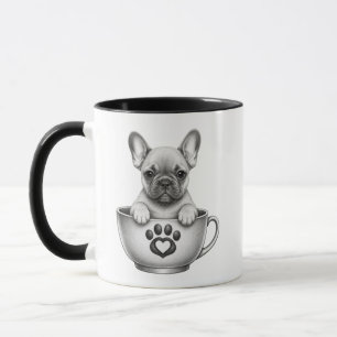 Chiot Bouledogue Français Tasse à Thé