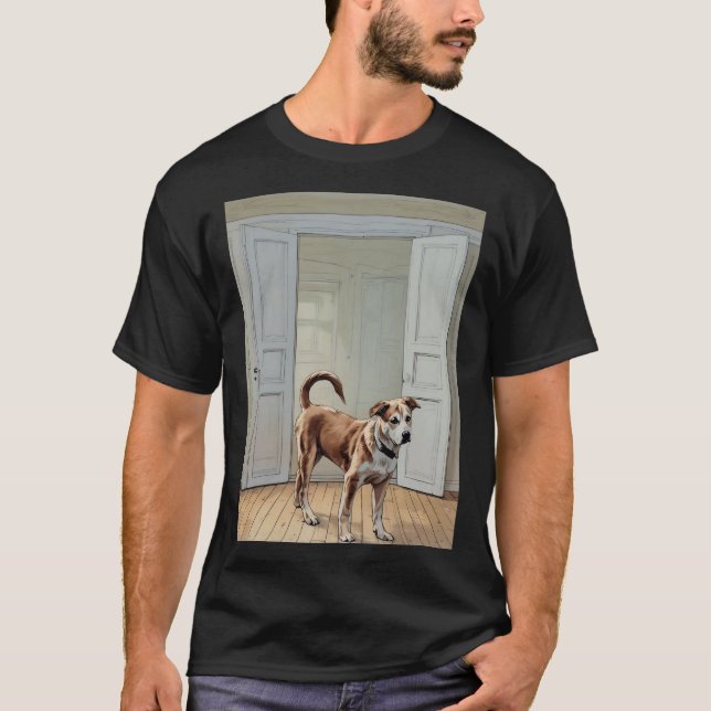 Chiot Dans La Porte T-Shirt (Devant)