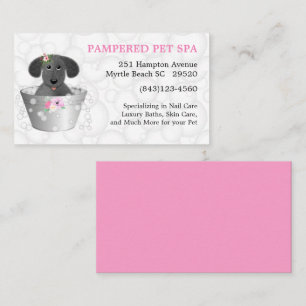 Chiot dans Tub Carte de visite pour animaux de com
