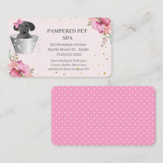 Chiot dans Tub Carte de visite pour animaux de com