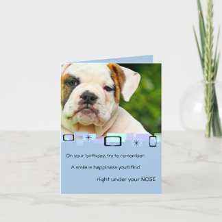 Chiot de bouledogue toute la carte de voeux