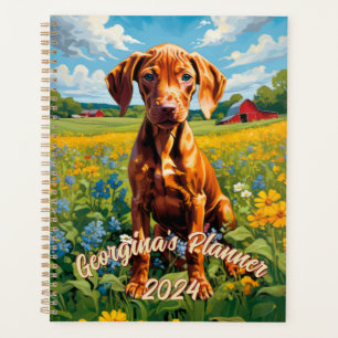 Chiot De Charme Vizsla, Inspiré Par La Nature