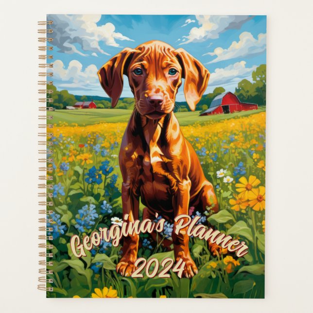 Chiot De Charme Vizsla, Inspiré Par La Nature (Devant)