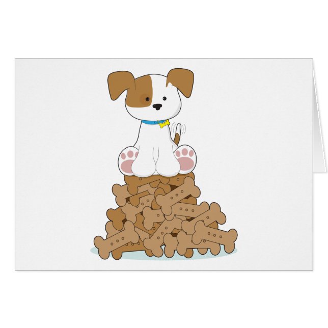 Chiot et os mignons (Devant horizontal)