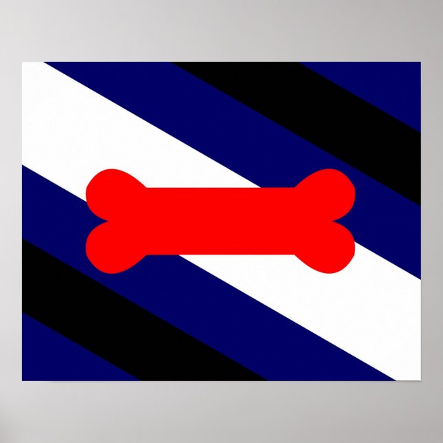Chiot Jouer à la fierté Drapeau 20" x 16", Poster (Devant)