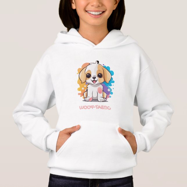 Chiot mignon avec des points colorés (Devant)
