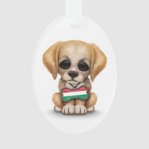 Chiot mignon avec l'étiquette de chien hongroise
