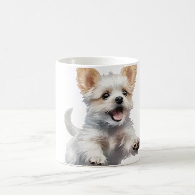 Chiot Mignon pour votre Tasse à Café  (Centre)