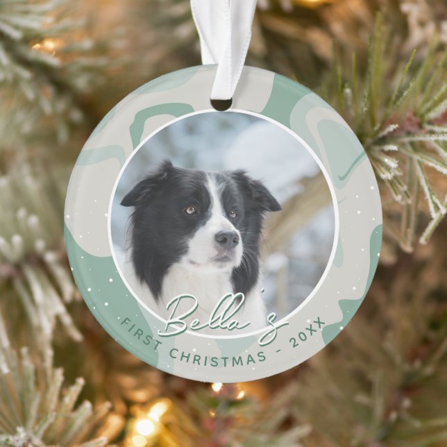 Chiot première frontière de Noël Collie Chien phot (Arbre)