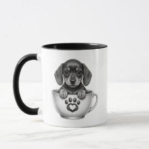 Chiot Teckel Tasse à Thé